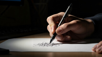 A hyper-realistic conceptual photograph symbolizing stress and fatigue.