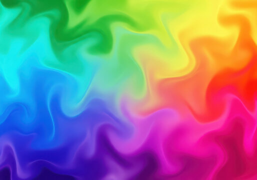Vibrant multicolored liquid rainbow fluid swirl abstract background texture