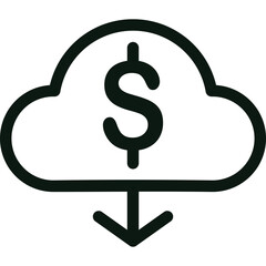 Clean flat finance and banking icon set featuring credit cards, wallet, shield, money bags, stacked coins, banknotes, receipts, financial documents, safe box, banks, cloud download, and savings jars