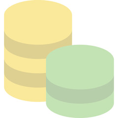 Clean flat finance and banking icon set featuring credit cards, wallet, shield, money bags, stacked coins, banknotes, receipts, financial documents, safe box, banks, cloud download, and savings jars