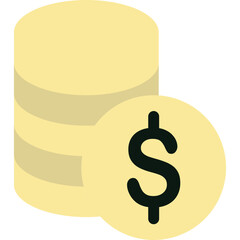 Clean flat finance and banking icon set featuring credit cards, wallet, shield, money bags, stacked coins, banknotes, receipts, financial documents, safe box, banks, cloud download, and savings jars