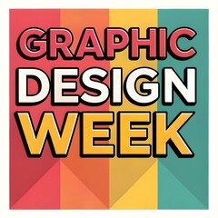 Celebrate creative expression during graphic design week with this vibrant retro poster, ideal for promoting events, workshops, and inspiring designers globally