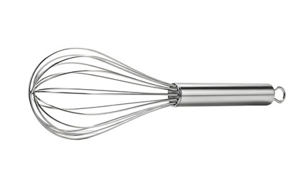 Stainless steel balloon whisk isolated on White background
