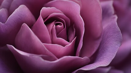 Intricate layers of a mauve blooming flower reveal velvety texture up close