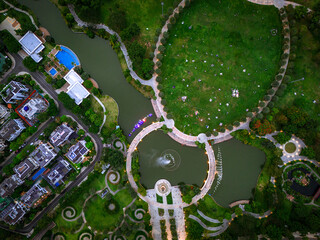 Aerial view of the park in Ho Chi Minh city
