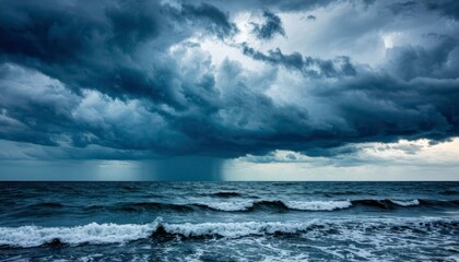 Fototapeta premium Storm Clouds Over the Sea