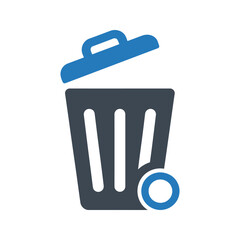 Trash can icon. Garbage, recycle bin icon