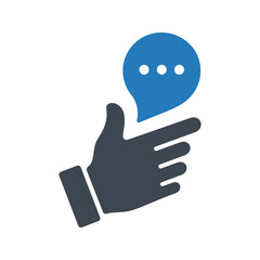 Chat message speech bubble icon. Text messaging bubble icon