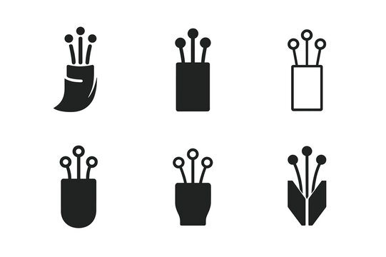 Network Cable Logos. Network cables. Icon set. Set Logo of network cables: fiber optic cable. harmonious logo variations of the same emblematic concept, each