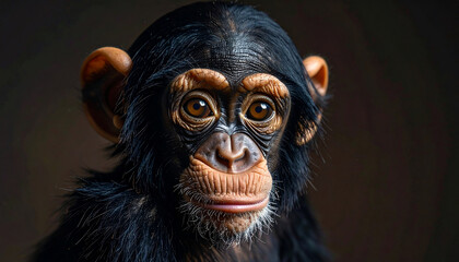 Chimpanzee Portrait: Close-Up