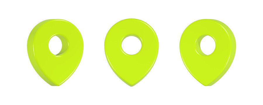 point location 3d rendering icon in yellow color  - Powered by Adobe