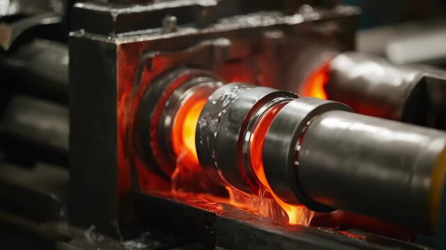 Medium shot capturing the use of specialized cooling methods in seamless tube manufacturing for subzero temperature applications