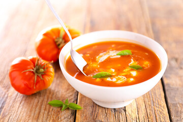 Tasty and creamy tomato soup