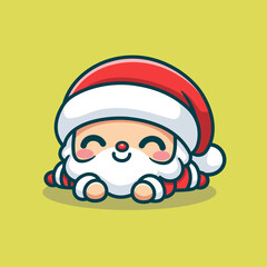 Cute Christmas Santa Claus Cartoon Vector Art, Illustration and Graphic