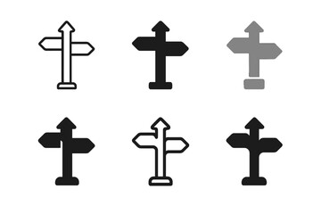 Fototapeta premium Stylized Traffic Icons. Traffic. Icon set. Set Logo of Traffic: directional arrows and signals. harmonious logo variations of the same emblematic concept, each