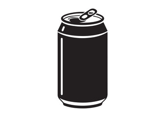Soda can icon, Soda can silhouette vector