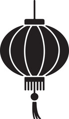 Silhouette icon of a chinese lantern floating upward silhouette © Md Imran