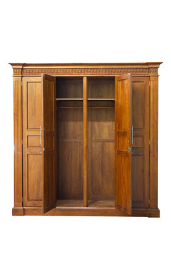 Teak wood wardrobe 4 door