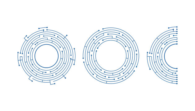 Abstract technology circuit board background design vector art