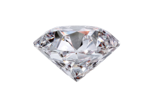 A solitary, multifaceted gemstone, brilliantly cut, rests against a void of black, emphasizing its inherent clarity and reflective surfaces