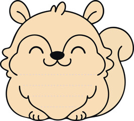 Cute Chipmunk Face Notepad Icon