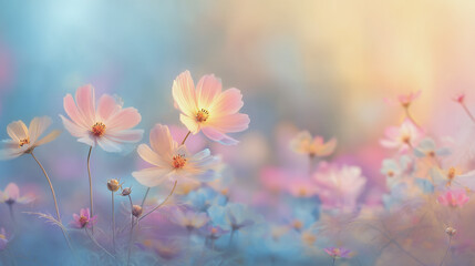 Elegant wedding invitation card background . Minimal hand painted watercolor Cosmos flowers texture template background. Design for wedding, vip cover, poster, rsvp moderncard.Valentine's Day