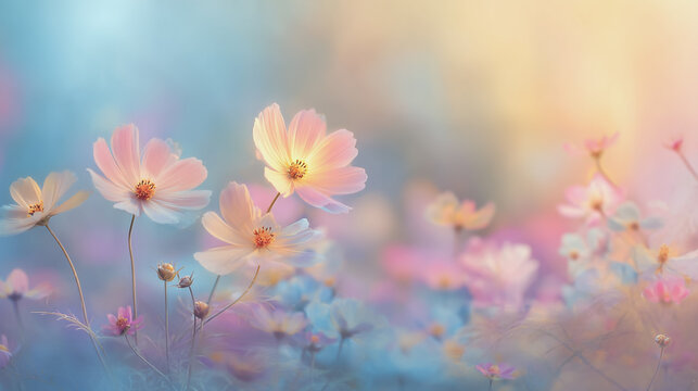 Elegant wedding invitation card background . Minimal hand painted watercolor Cosmos flowers texture template background. Design for wedding, vip cover, poster, rsvp moderncard.Valentine's Day