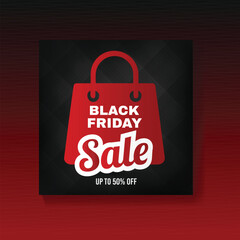 black friday social media post and discount sale banner design template