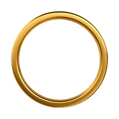 A 3D render of a gleaming golden ring against a deep black background, showcasing intricate light reflections
