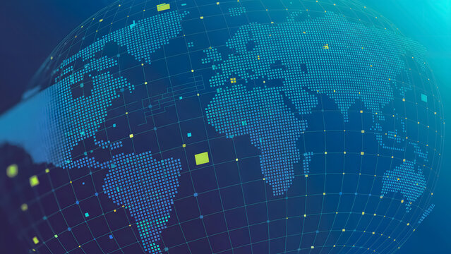 Explore the world with a cutting-edge digital globe visualization for global business and international connections
