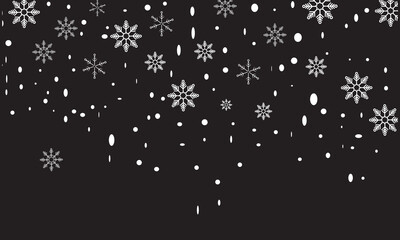 Snow snowfall snowflakes Pattern design. Minimal winter backdrop featuring scattered  snowflakes gently falling on a clean  background, ideal for seasonal designs and holiday themes.