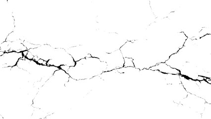 Fototapeta premium Distressed concrete crack texture overlay, grunge surface damage pattern Vector, illustration