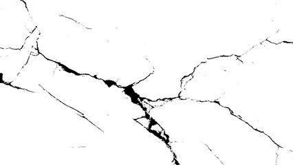 Abstract grunge cracked texture on white surface; distressed background overlay Vector, illustration