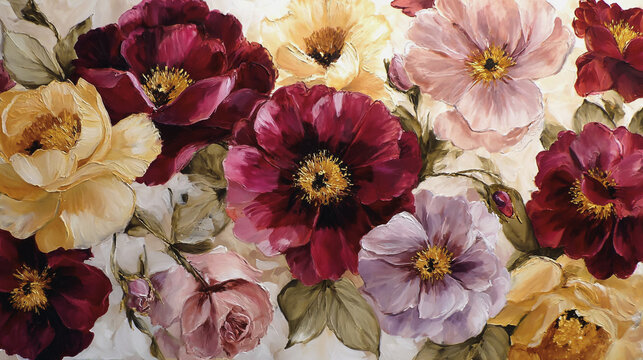 watercolor botanical rose flowers texture template background.Elegant wedding invitation card background . Minimal hand painted Design for wedding or Valentine's Day