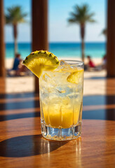 Beverage with ice. Generative AI