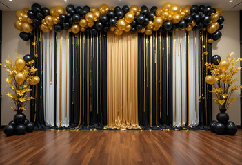  decoration with black & gold colors