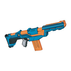 Hyperstrike Blaster Cartoon Vector Gun Illustration