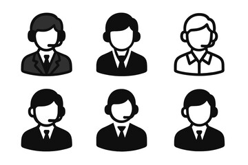 Digital Branding Icons. Virtual influencers in business. Icon set. Set Logo of digital branding: 3D avatar profile. harmonious logo variations of the same