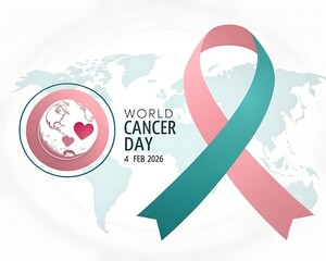 world cancer day 2026 and cancer awareness ribbon