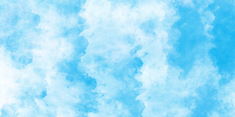 abstract baby blue water colored stains or sky bac Hand painted water, blue sky in grunge style blue skt white clouds ..color sky and clouds, abstract watercolorkground,.