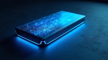 Glowing blue digital device technology