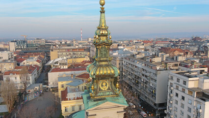 Obraz premium Cathedral in Belgrade downtown Serbian church