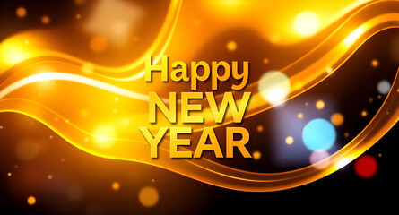 happy, newyear, greeting, text, lettering, typography, calligraphy, script, stylish, elegant, classic, modern, gold, glitter, shimmer, shine, glow, bright, festive, holiday, wishes, celebration, messa