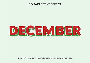 Editable December Text Effect