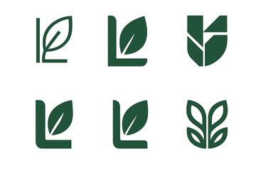 Nature-Inspired Icon Set. Graphic design trends nature inspired design example. Icon set. Set Logo of Graphic design trends nature inspired design example: