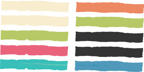 Fototapeta premium Abstract grid of colorful rectangular brushstrokes on a white background