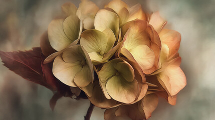 Elegant wedding invitation card background . Minimal hand painted watercolor Hydrangea flowers texture template background. Design for wedding, vip cover, poster, rsvp moderncard.Valentine's Day