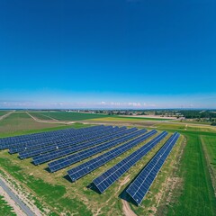 green field and blue sky