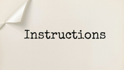 Instructions