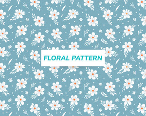 Floral pattern vector,  tropical floral pattern, modern floral pattern